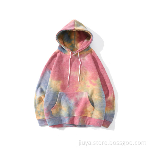 Custom Logo Pullover Cropped Tie Dye Sweatshirts Hoodies